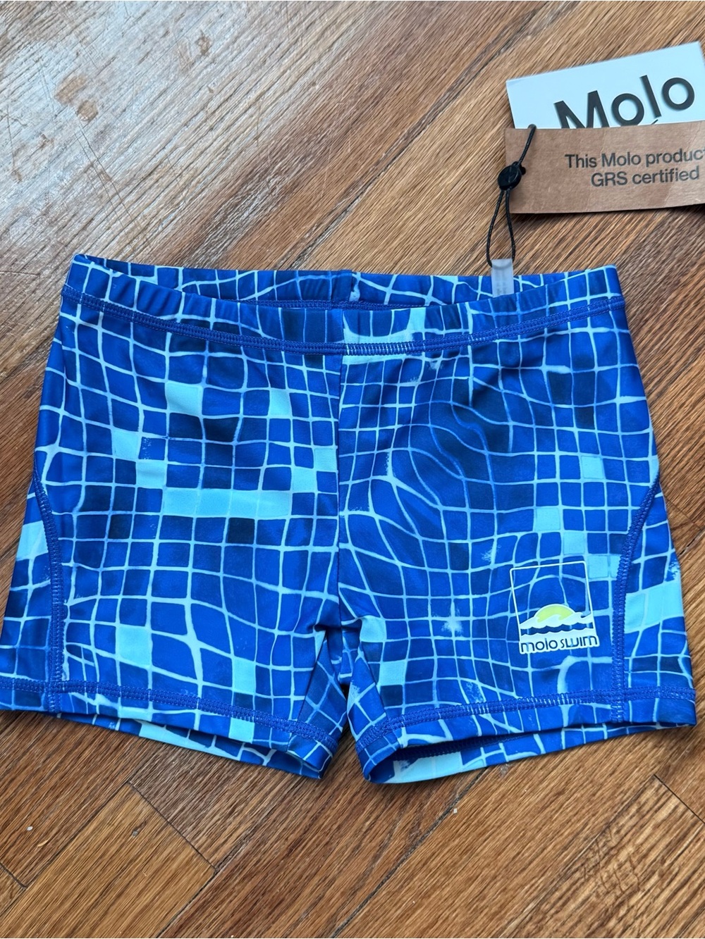 Molo Boys Blue Mosaic Swim Shorts